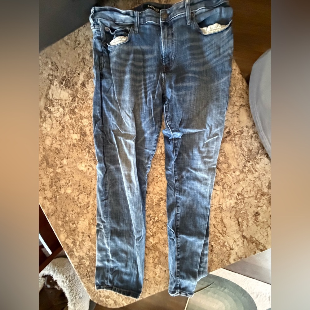 Express Men's Dark Blue Skinny Jeans